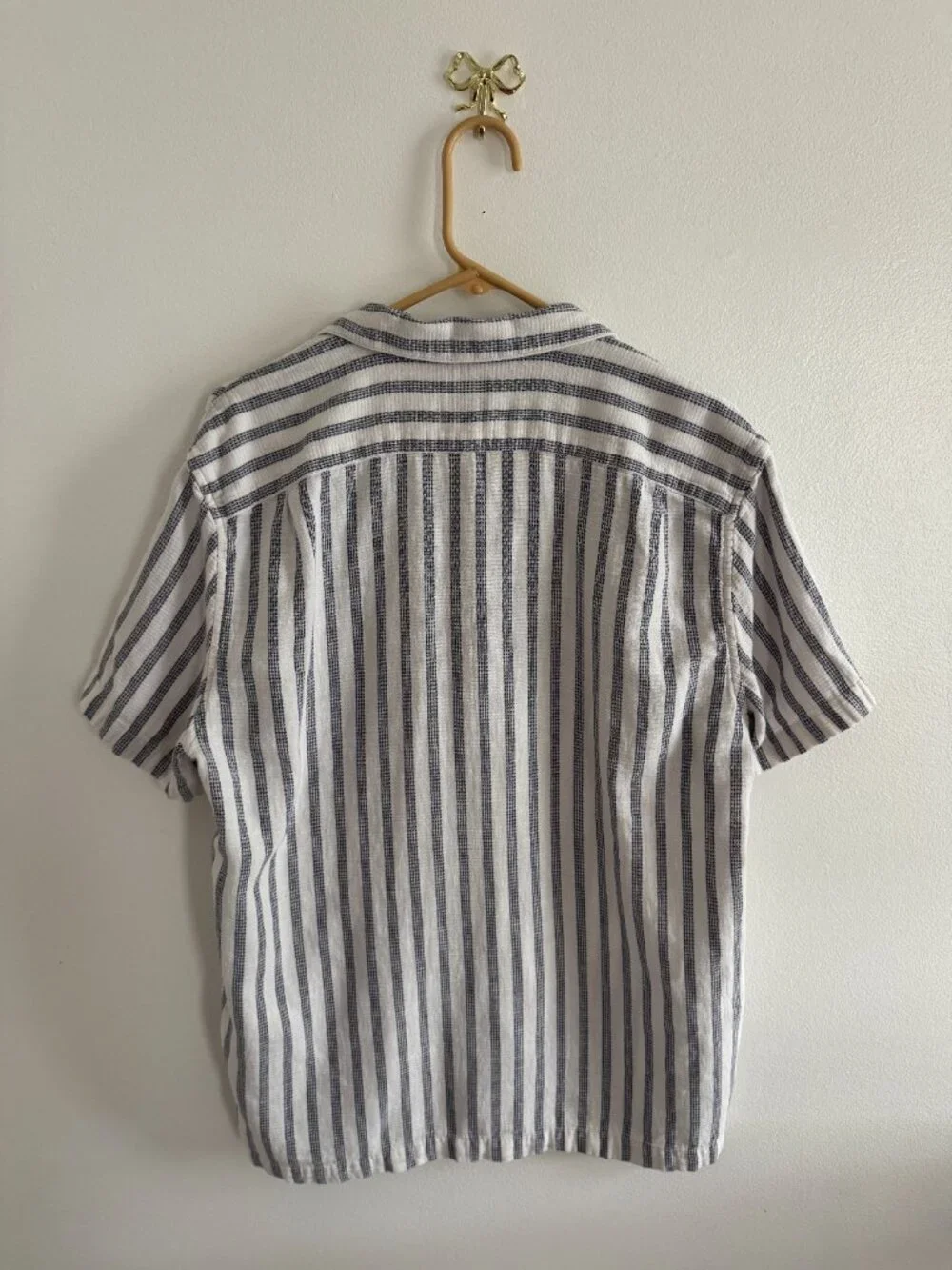 Men's J.Crew Stripe Button Down Tee Short L